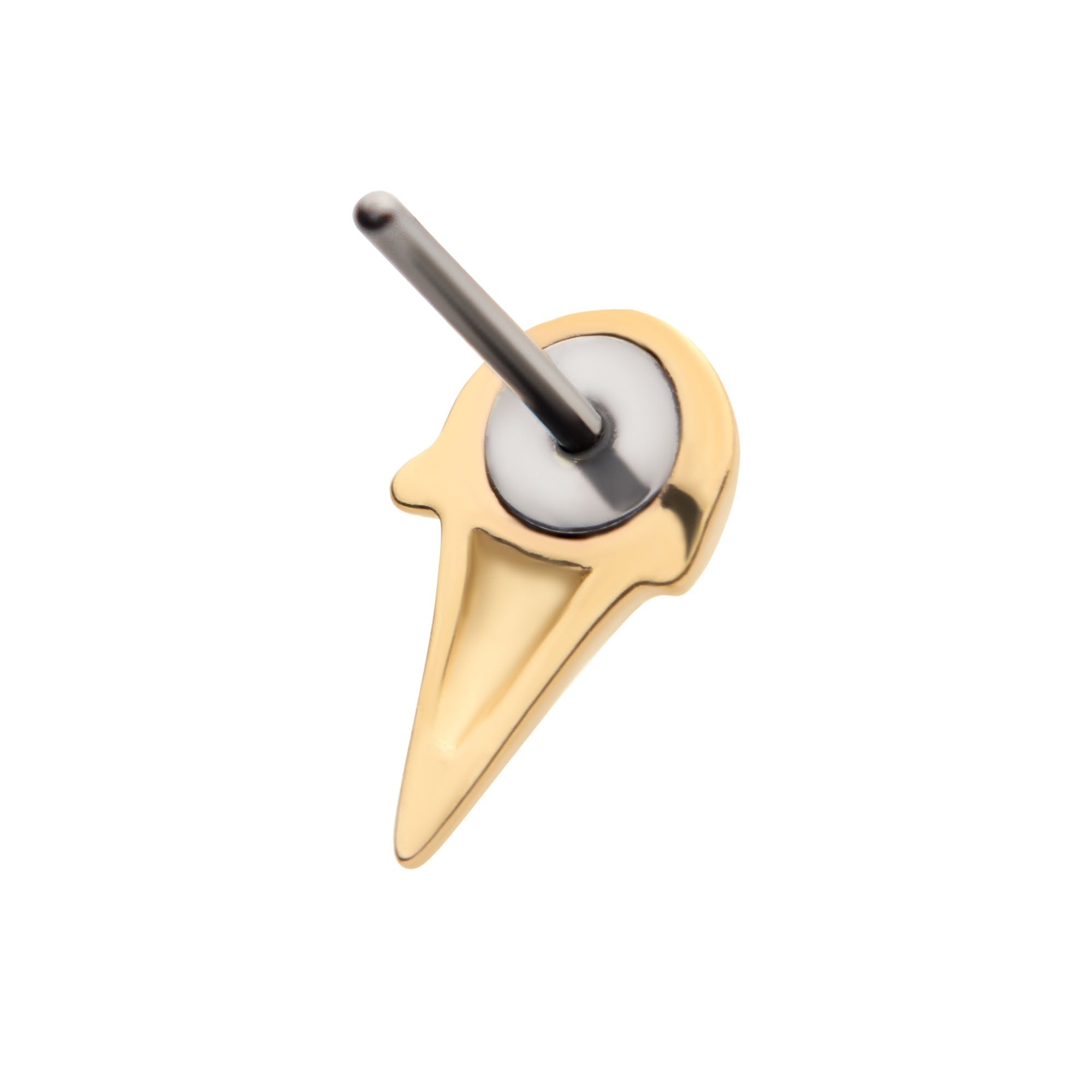 14kt Yellow Gold Threadless Ice Cream Cone Top