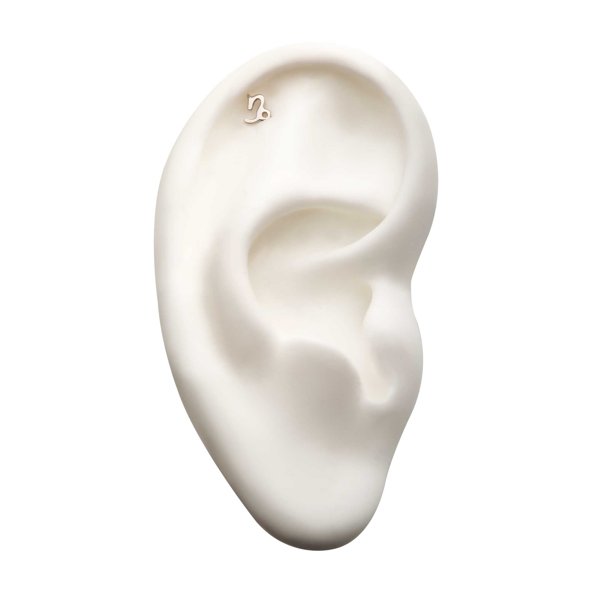 14kt Yellow Gold Threadless Zodiac Sign Tops