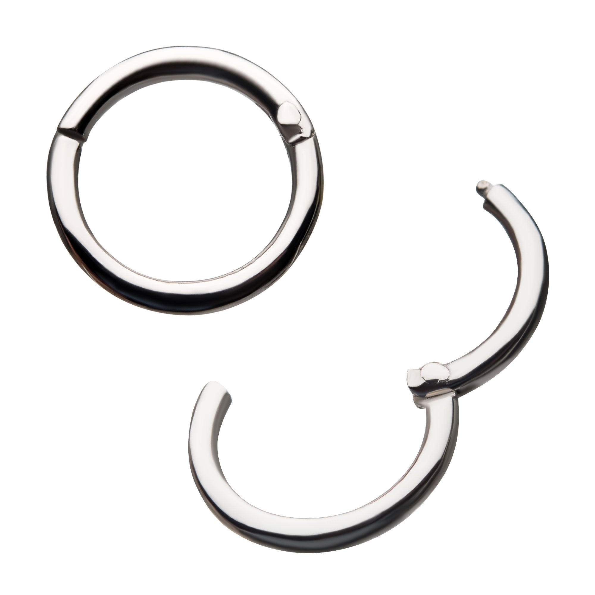 14kt White Gold Basic Hinged Segment Clicker