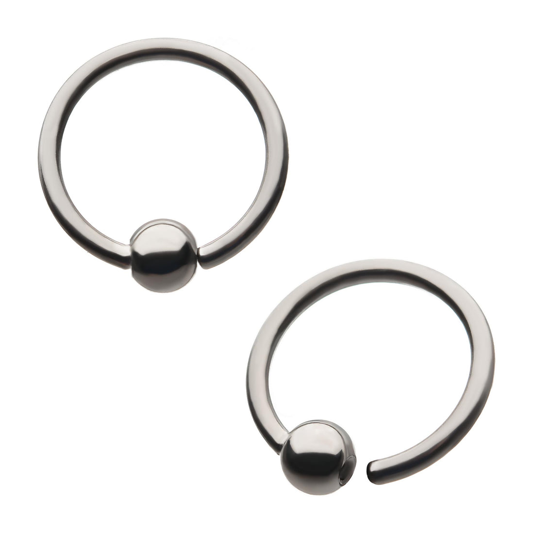 Niobium Captive Bead Ring With Titanium Ball