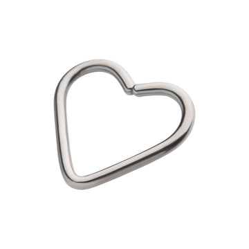 16G Niobium Heart Seamless Split Ring