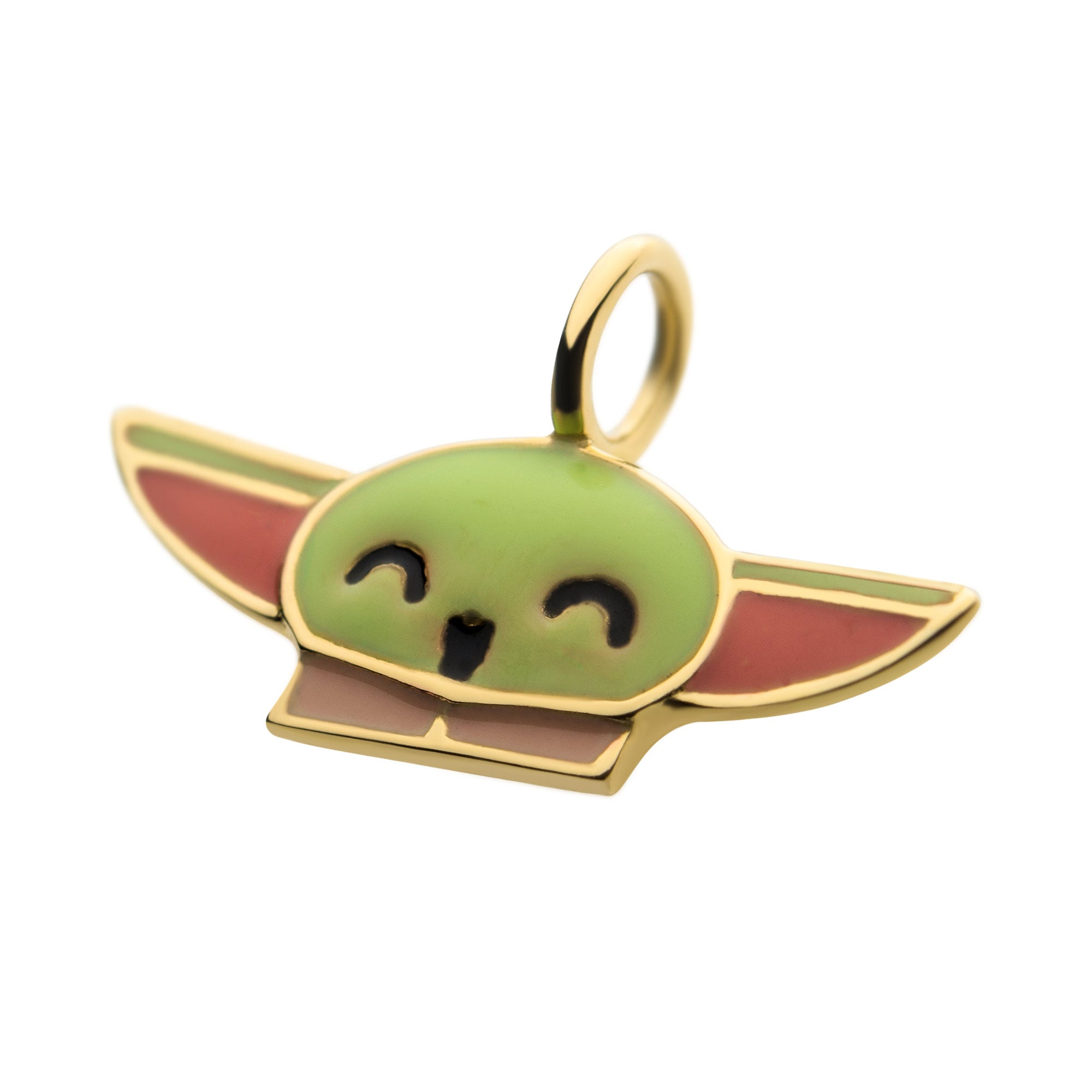 14Kt Gold with Enamel Star Wars Grogu The Child Charm