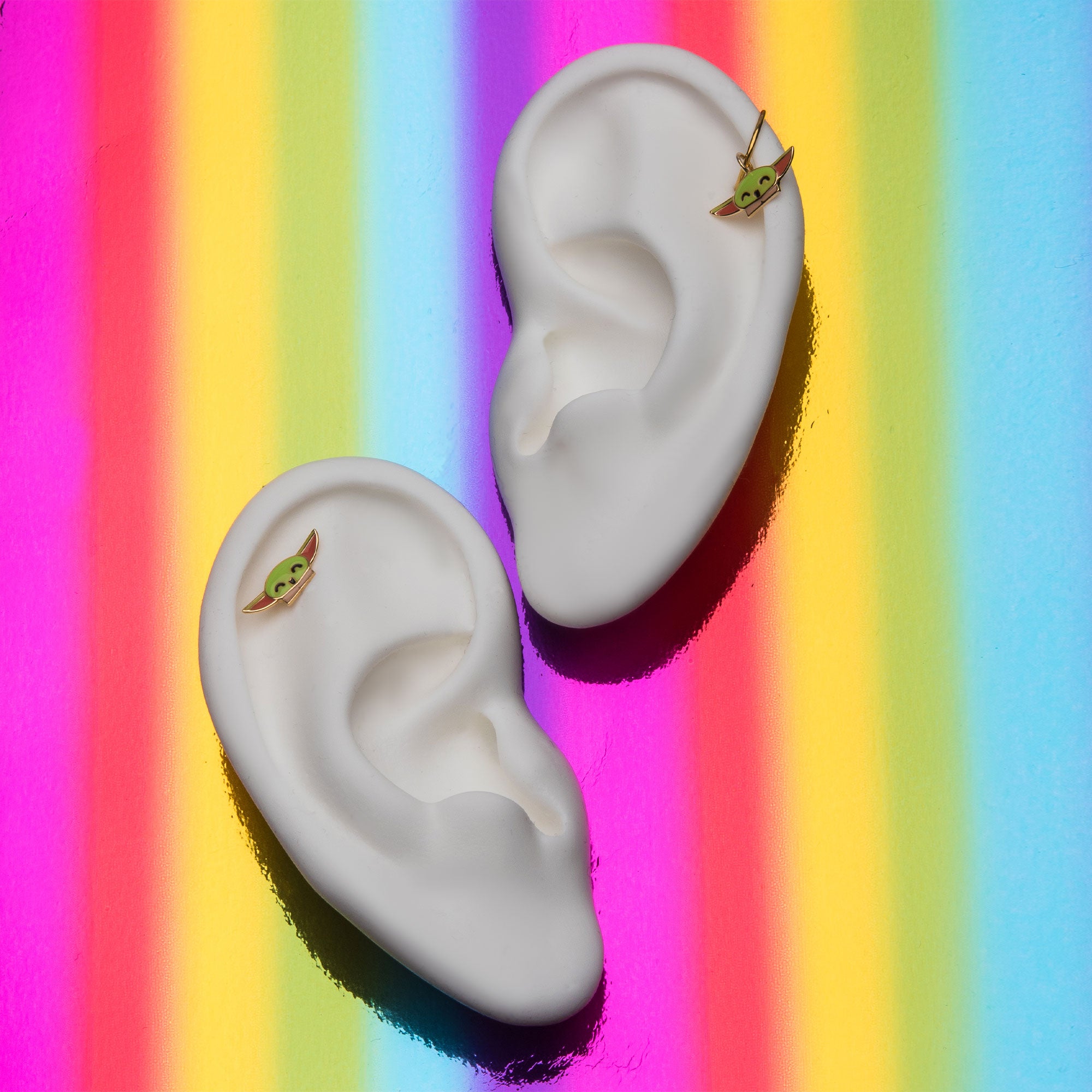 14Kt Gold with Enamel Star Wars Grogu The Child Charm