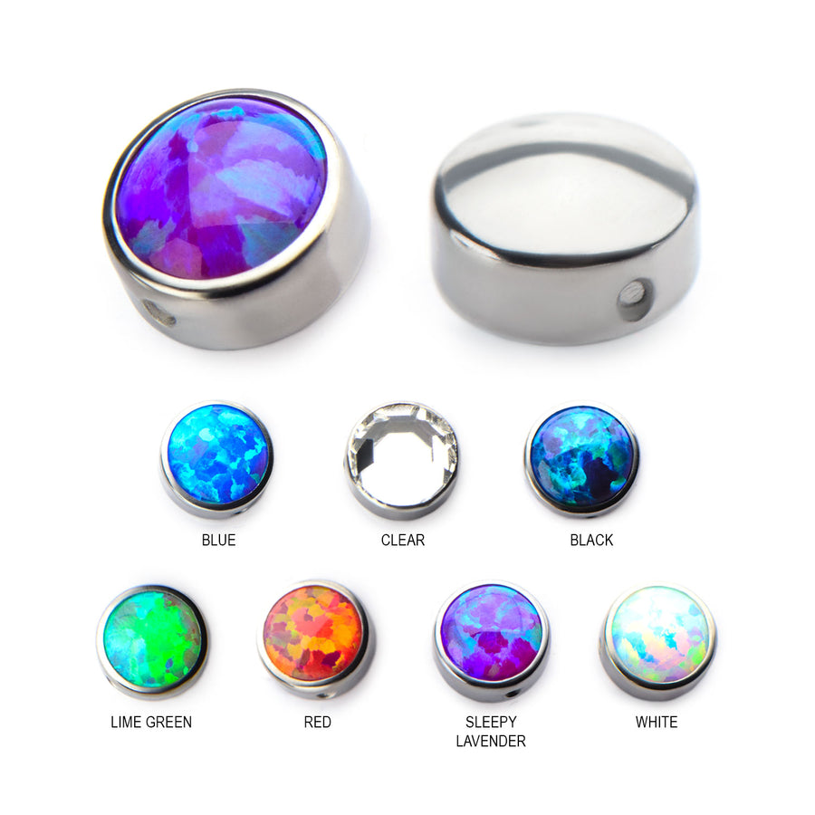 Titanium Synthetic Opal Replacement Dimple Beads
