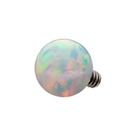 14g Titanium Internally Threaded with Synthetic Opal Ball Top