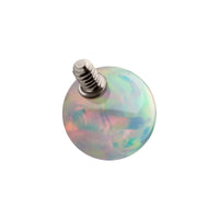 16g Titanium Internally Threaded with Synthetic Opal Ball Top