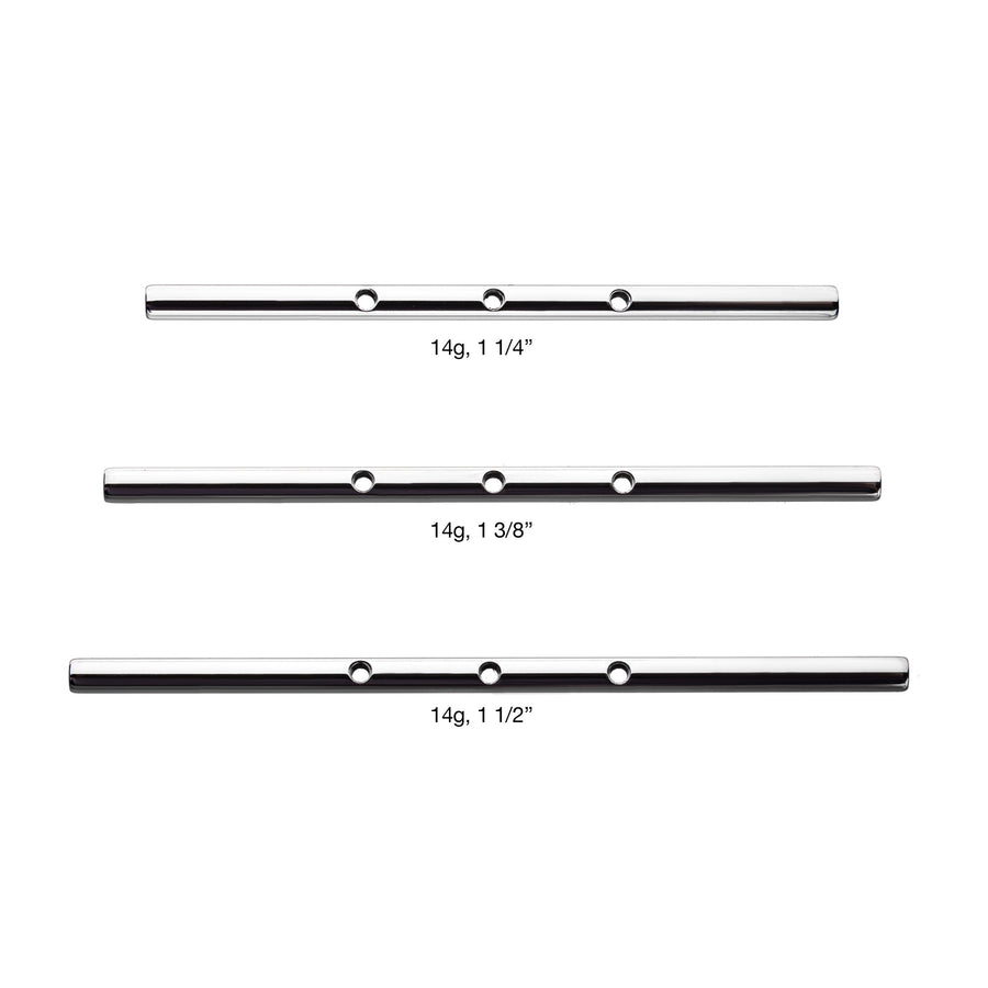 Titanium Multi-Thread Drilled Industrial Barbells