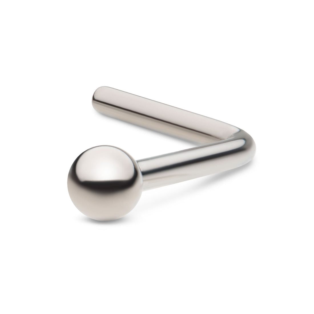 20G Titanium Ball L-Shape Nose Pin