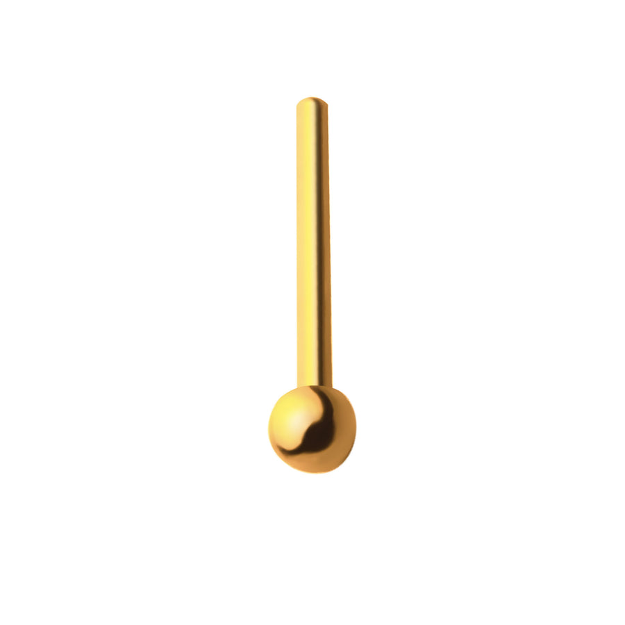 24KT Gold PVD Titanium Ball End Nose Pin