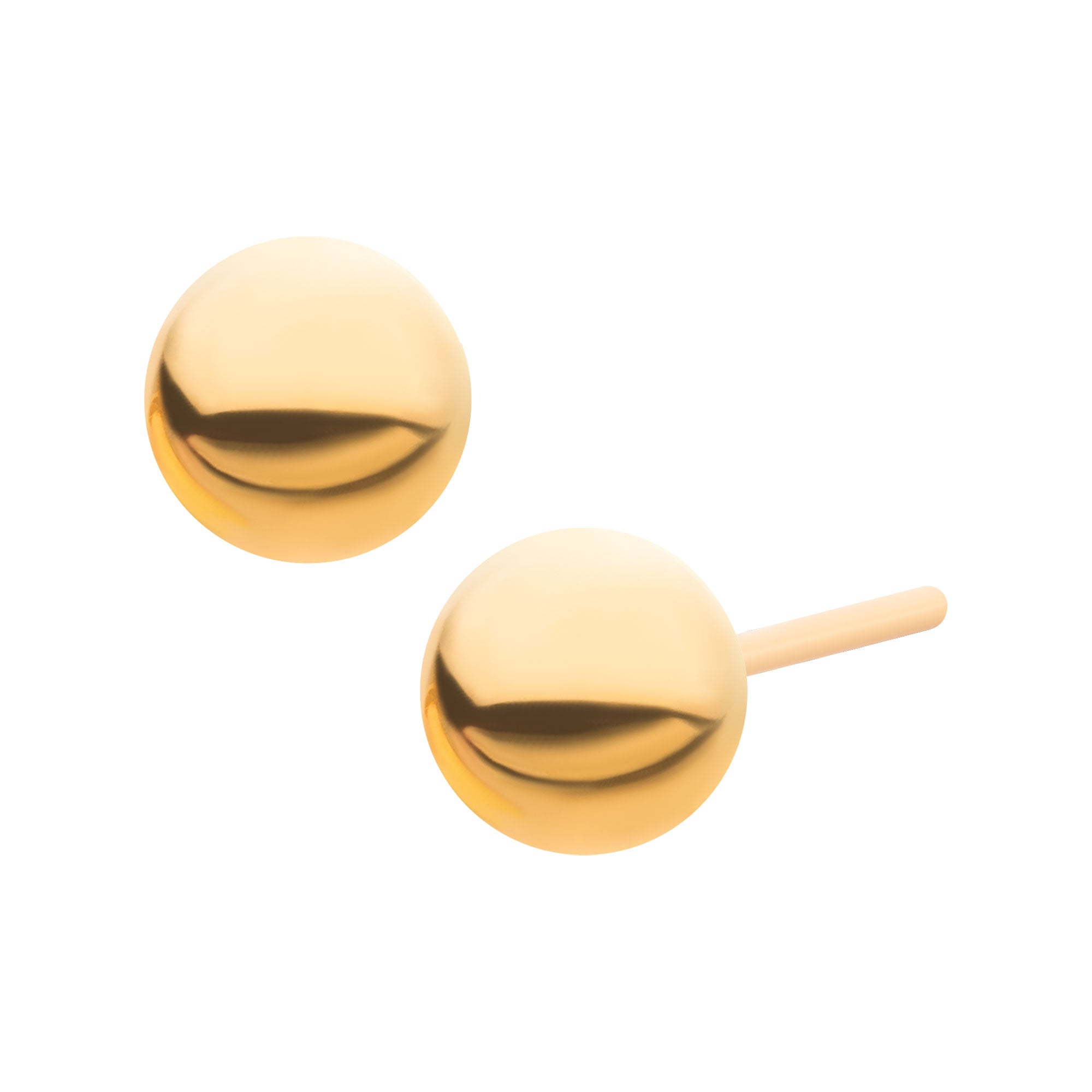 24kt Gold PVD Titanium Threadless Ball Top