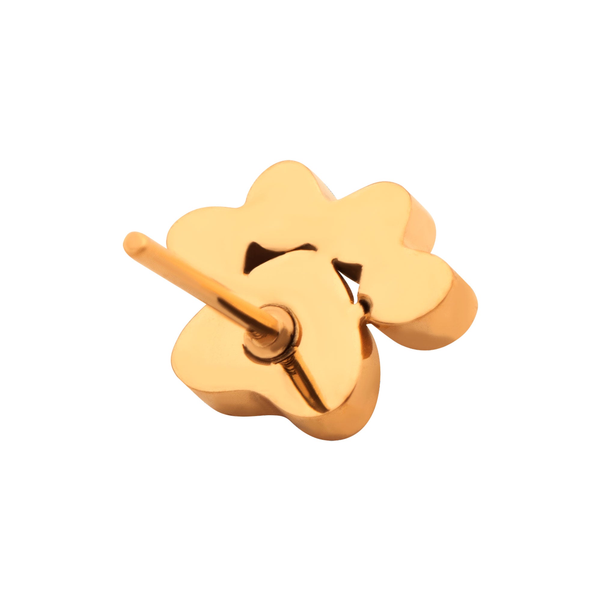 24kt Gold PVD Titanium Threadless Paw Top