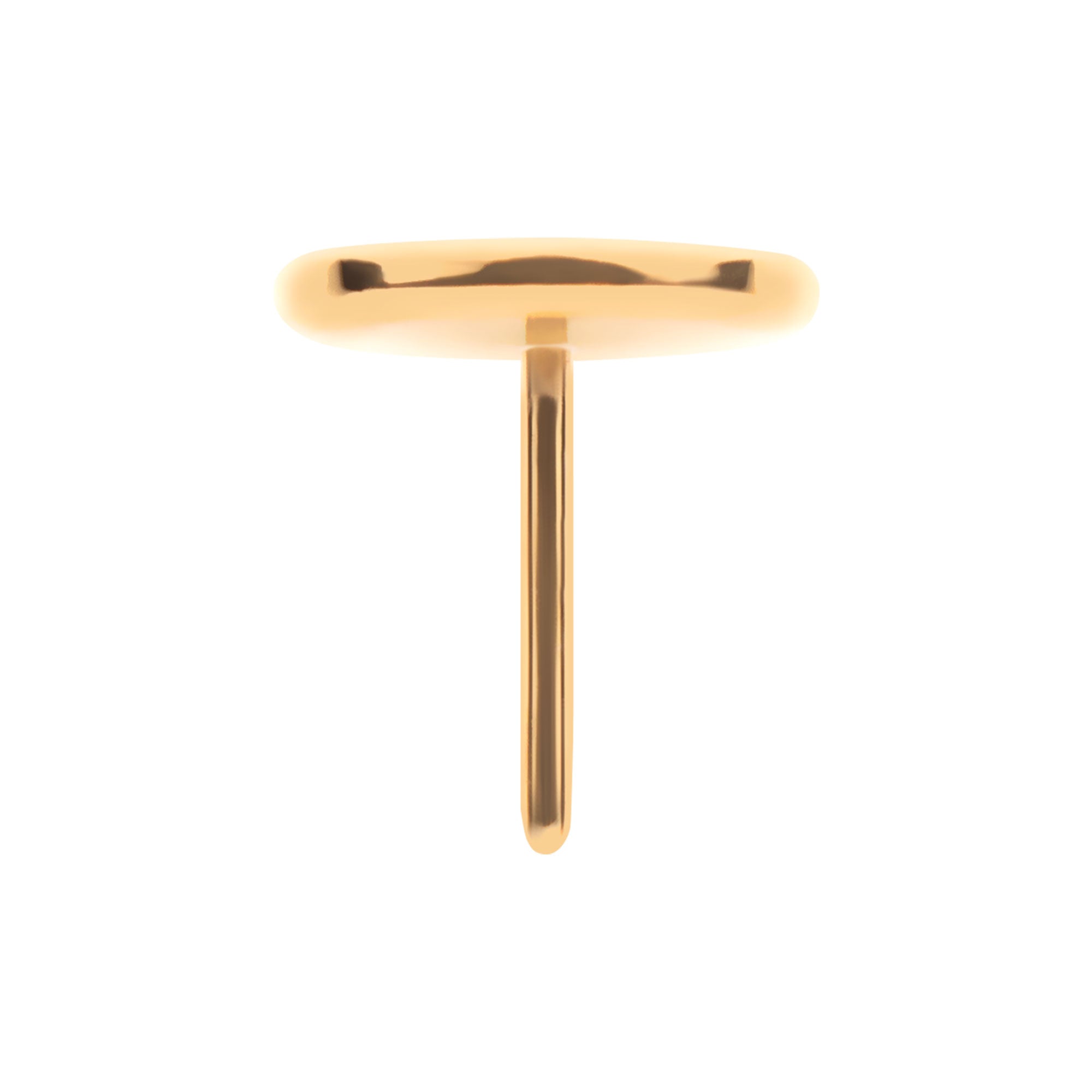 24kt Gold PVD Titanium Threadless Flat Disc Top