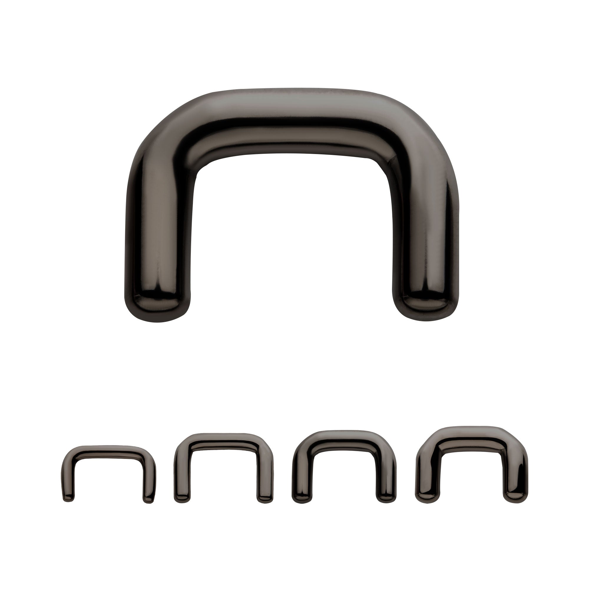 Black PVD Titanium Mini Staple Septum Retainer