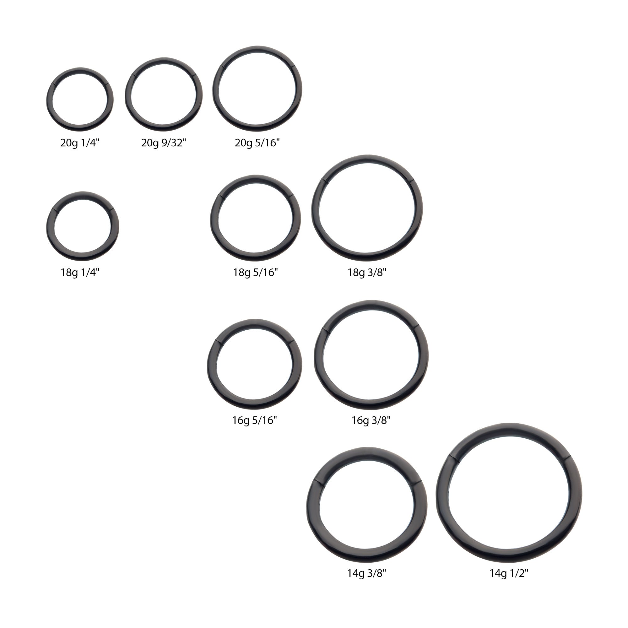 Black PVD Titanium Basic Hinged Segment Clicker