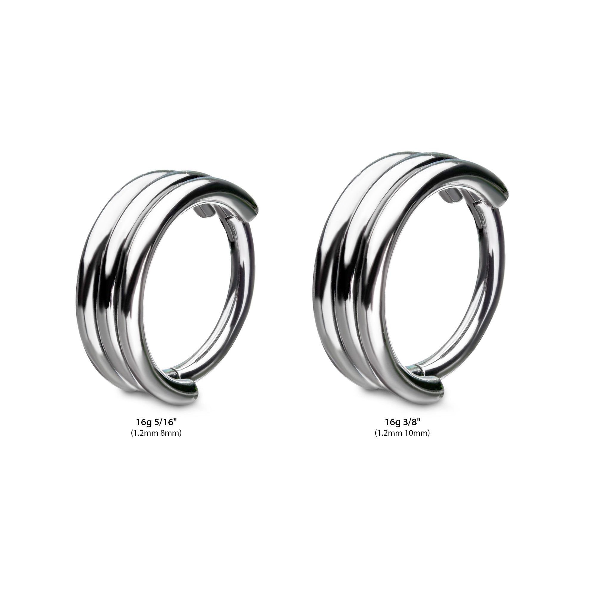 Titanium Ear Stack Titanium Triple Stack Side Facing Hinged Segment Clicker – DNTY.COM