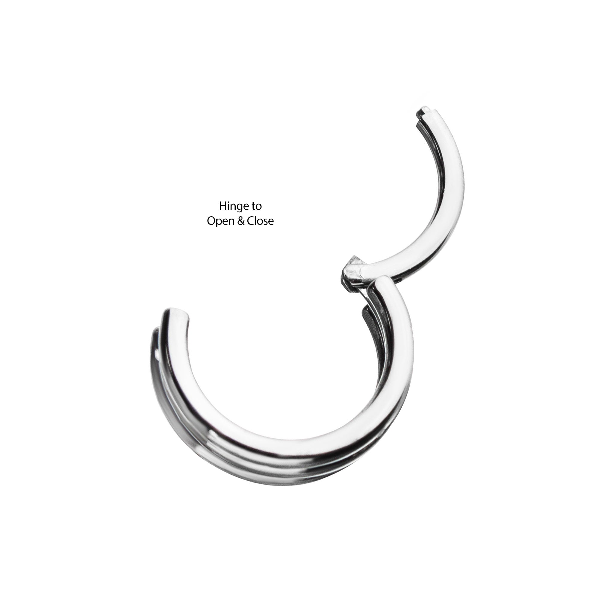 Titanium Triple Stack Side Facing Hinged Segment Clicker