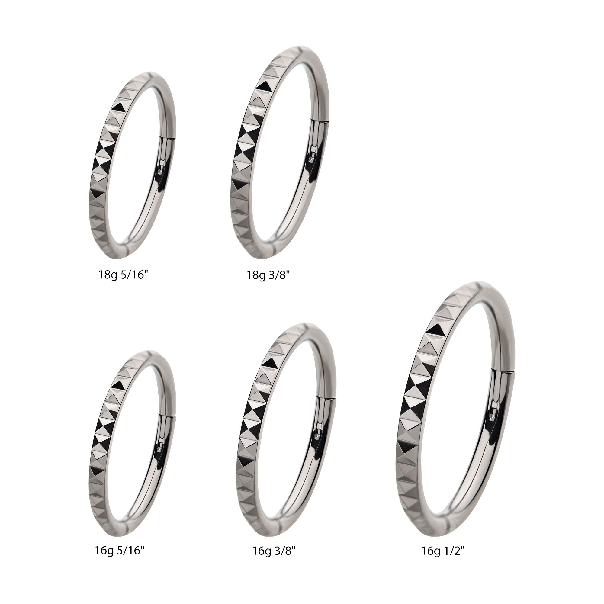 Titanium Pyramid Side Facing Hinged Segment Clicker