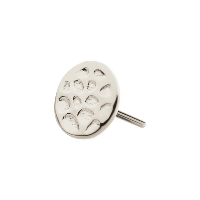 Titanium Threadless Hammered Disk Top