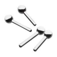 Titanium Threadless Straight Barbell with one Attached Ball