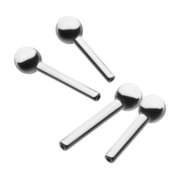 Titanium Threadless Straight Barbell with one Attached Ball