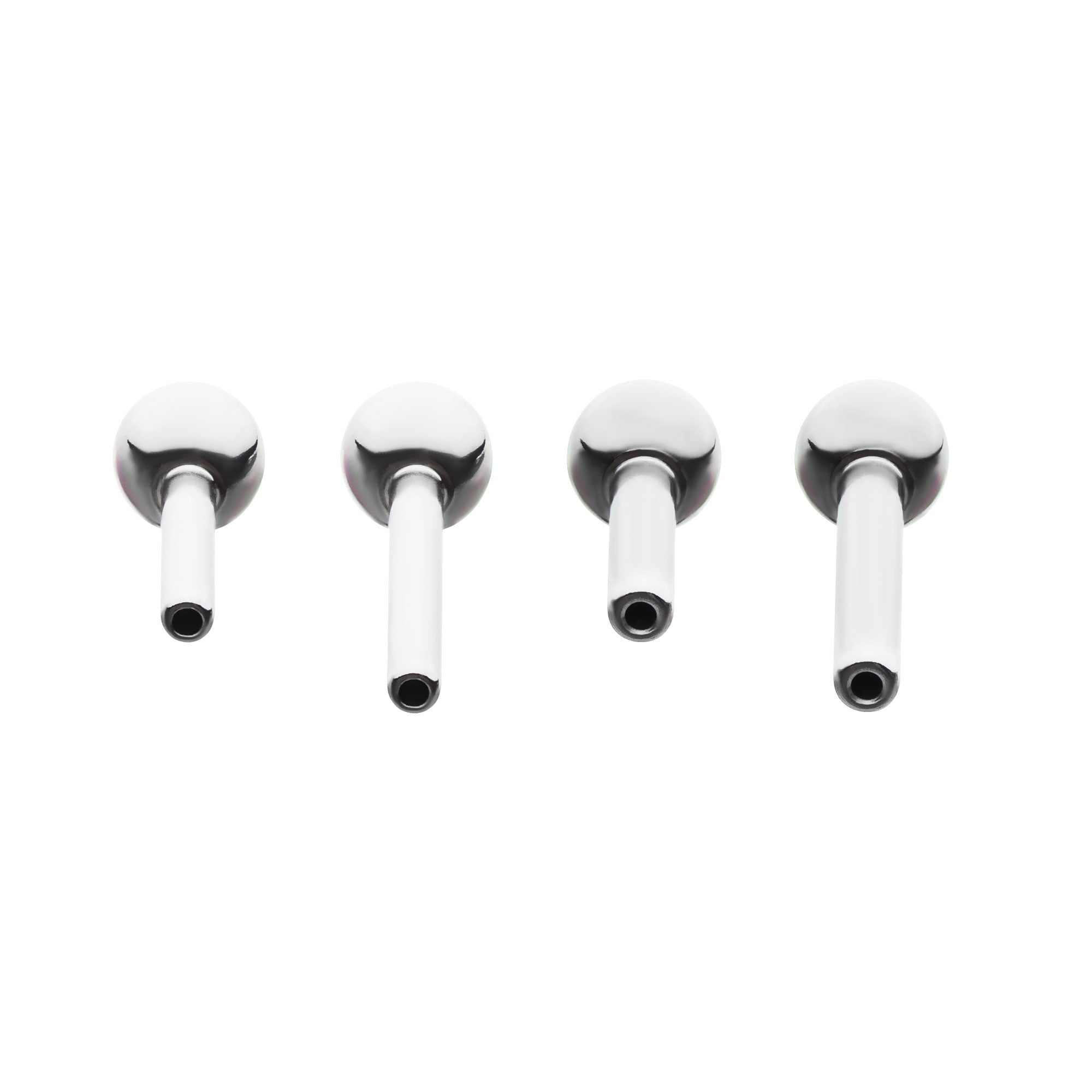 Titanium Threadless Straight Barbell with one Attached Ball