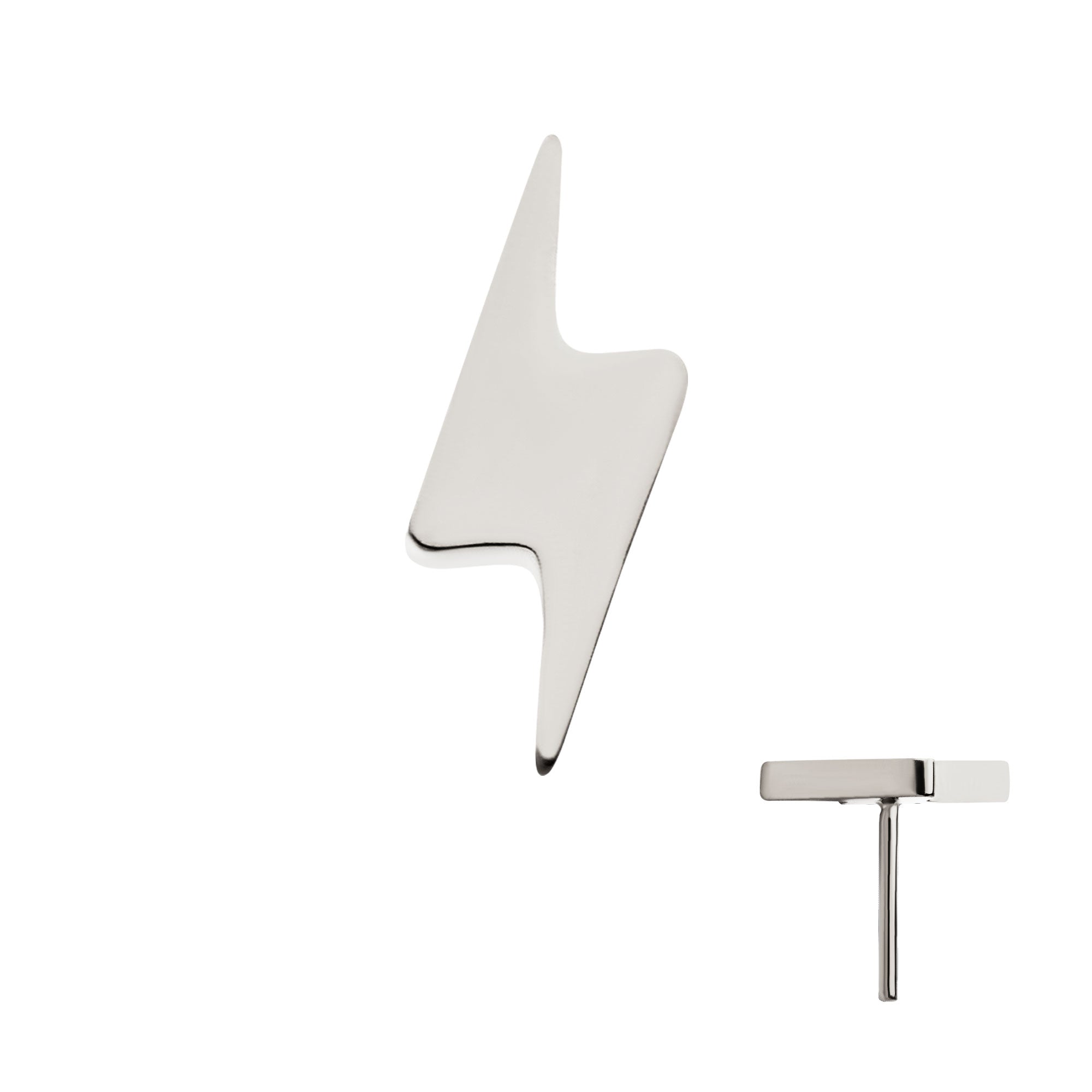 Titanium Threadless Short Lightning Bolt Top
