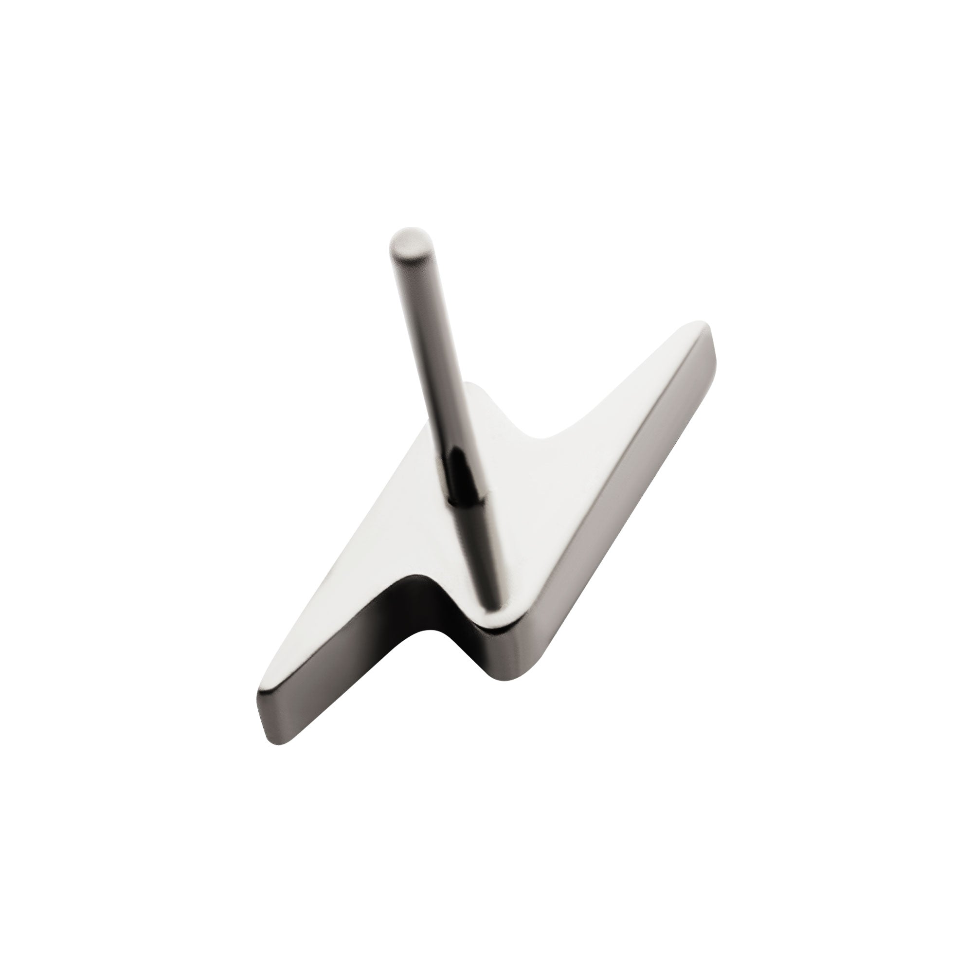 Titanium Threadless Short Lightning Bolt Top