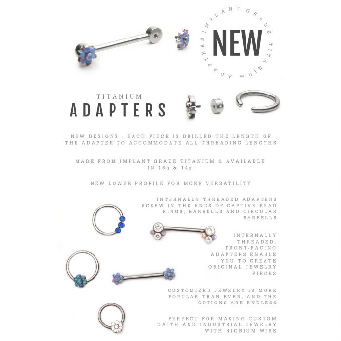 Titanium Captive Bead Rings Adapter